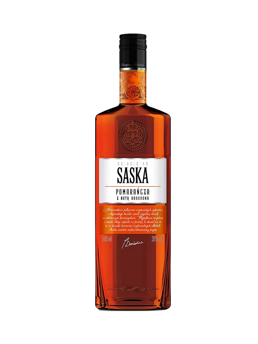 Saska Orange with a Hint of Bourbon Vodka Liqueur (Pomarańcza z Nutą Bourbona) 50cl / 30%